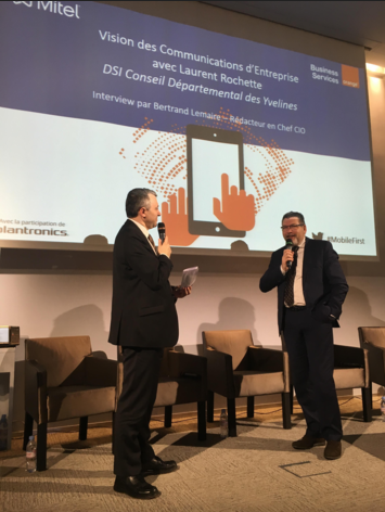 Mitel_FR's tweet photo. L'usage des com' en #MobileFirst : enjeu crucial de qualité de services selon Laurent Rochette DSI @Les_Yvelines https://t.co/iSea0CBnzu