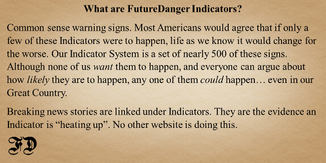FutureDanger6's tweet photo. What are https://t.co/jUyNAjjhhw Indicators?

Contingencies we must confront.

-FD6

#DevelopAPlan #FortifyYourself https://t.co/CRA18lIsV4
