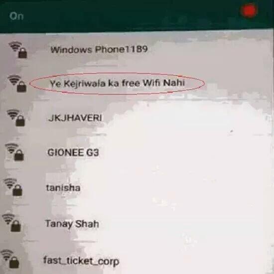 shubhamkhanna8's tweet photo. इससे अच्छा केजरीवाल फ्री वाई फाई का बोलता ही ना । #ModiWithYouth #AAPKaPWDScam #NarendraModi #narendramodijindabad https://t.co/Teu0Sp36PF