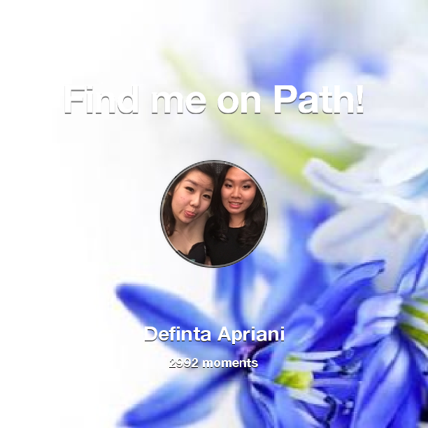 devintaapriany's tweet photo. I've shared 2,992 memories with my friends on #Path - see them now at https://t.co/NtcZeJh0BP! #thepersonalnetwork https://t.co/PVWT9olRvN