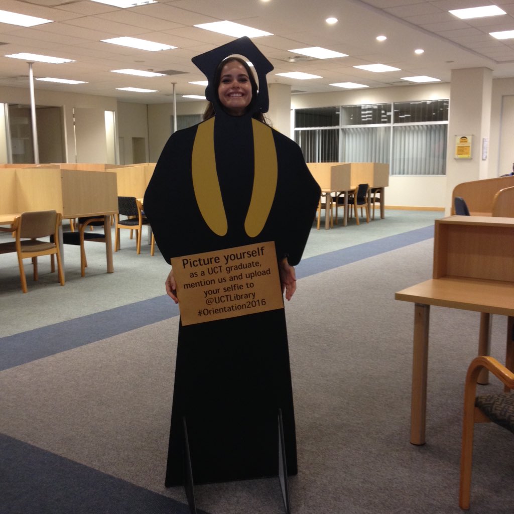 CatherBelle's tweet photo. Visualise yourself as a graduate! 🎓 @UCTLibrary @Commerce_UCT #UCTCOMMERCE2016 #UCTFRESH https://t.co/JaNQQZZ0pS