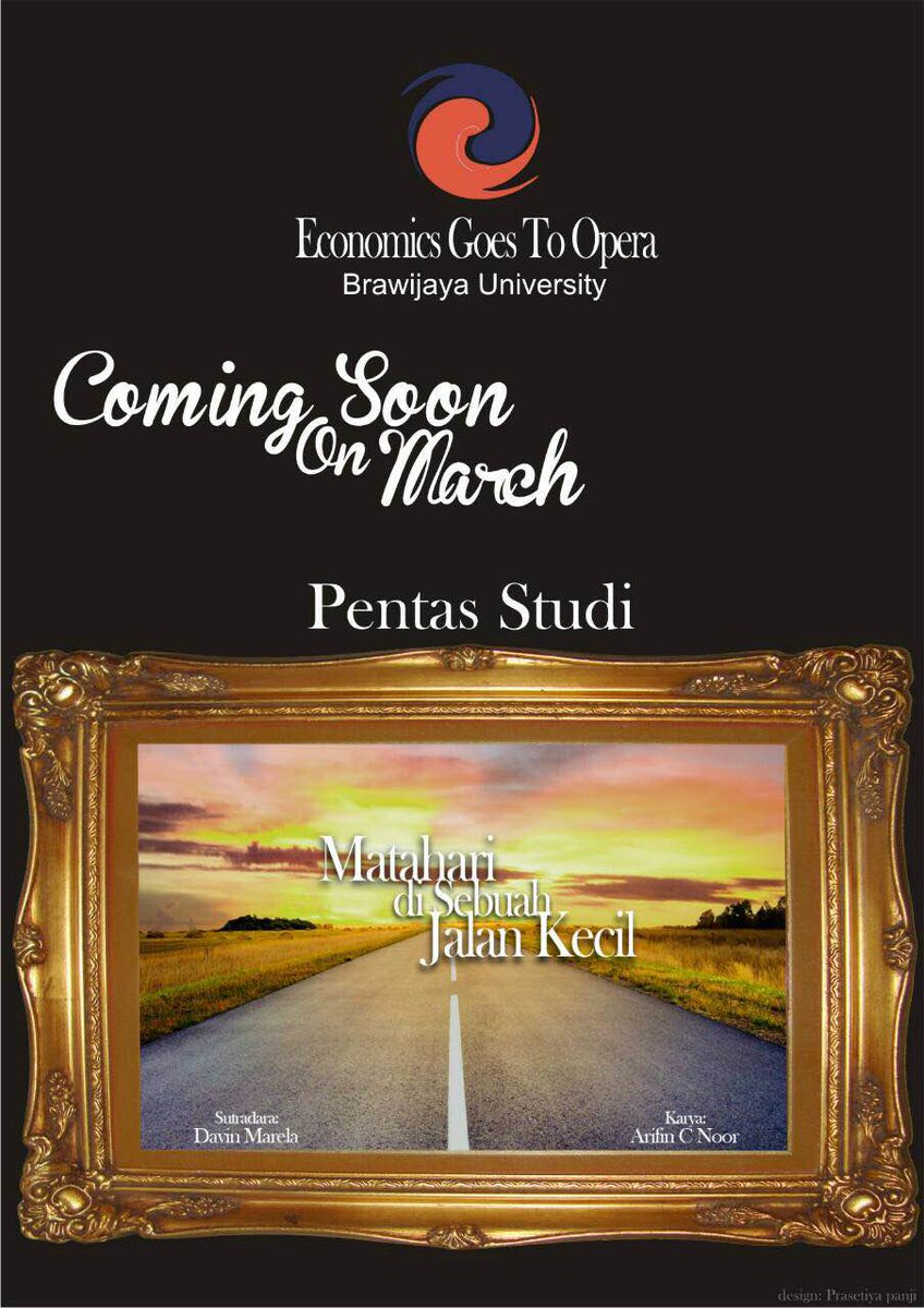 SALAM BUDAYA!
nih, minyus kasih kabar gembira ^^
Pentas Studi 2016 On March :)
Datang, Saksikan, Meriahkan ^^