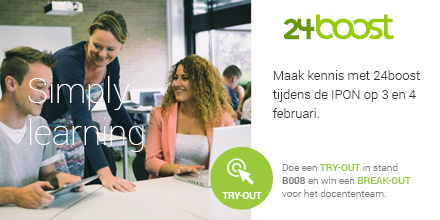 24boostNL's tweet photo. Doe een TRY-OUT 24boost en maak kans op een BREAK-OUT met het docententeam. Kom naar stand B008 op de #IPON2016. https://t.co/onZfVjSS4A