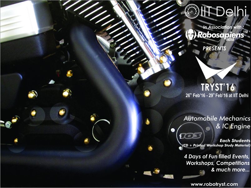 robothlon's tweet photo. #trsyt16 #robotrsyt #robosapi #robomart #iitdelhi #robotics #workshops #techfest
#automobile #mechanic #enginedesign https://t.co/YENcbLBTjU