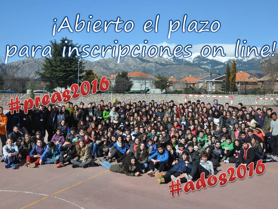 Formularios abiertos para #Preas2016 y #Ados2016 Apúntate en tu centro juvenil valdoco.com/es/index.php?o…