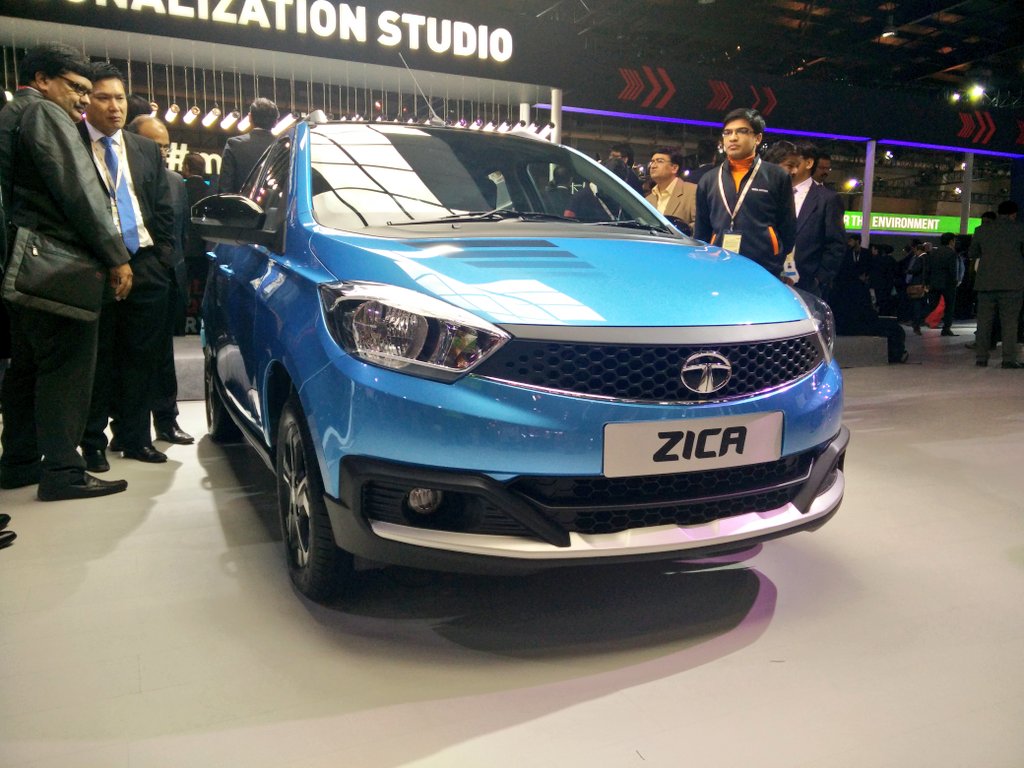carmatchapp's tweet photo. #Tata showcases Zica with dual tone exterior colours, all black interiors @ZicaTataMotors https://t.co/uoYvyjnRzn