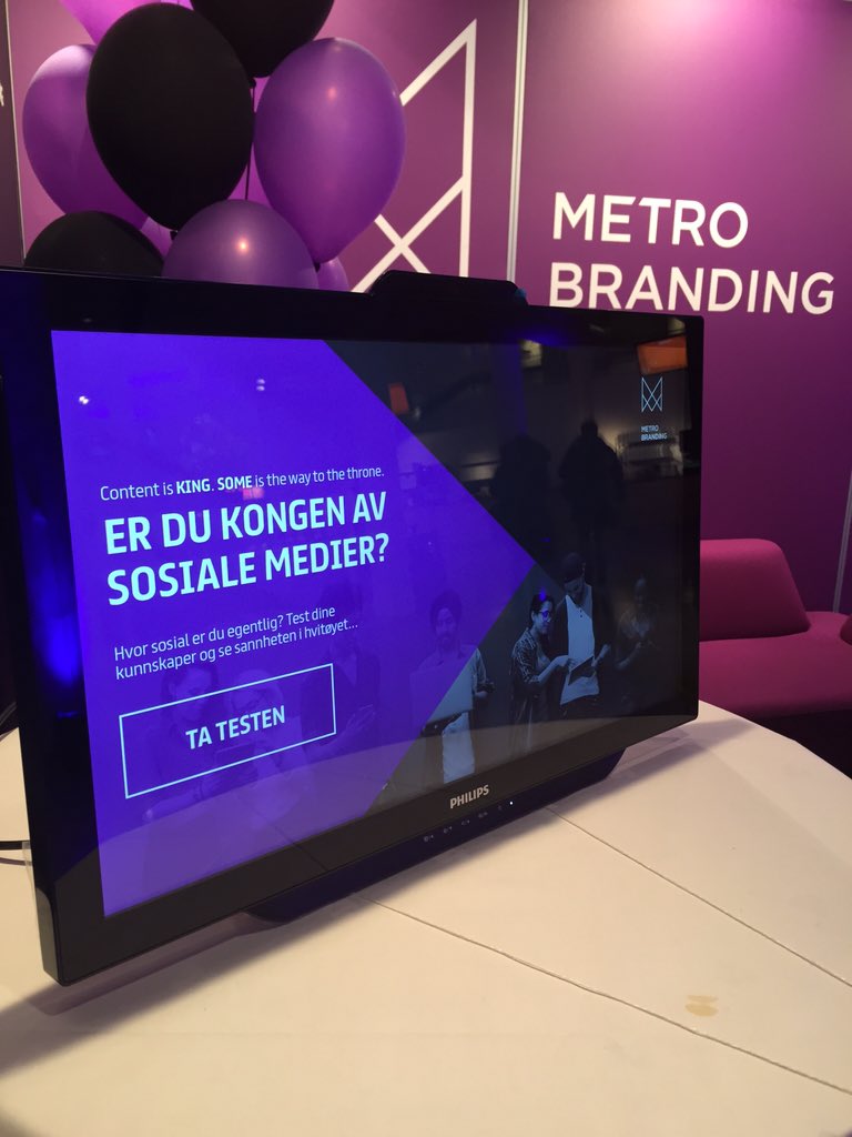 metrobrandingNO's tweet photo. Er du konge på sosiale medier? Ta testen! Vinn Merkevareseminar og overnatting på The Thief. #somed2016 https://t.co/RgqSqtL9OF