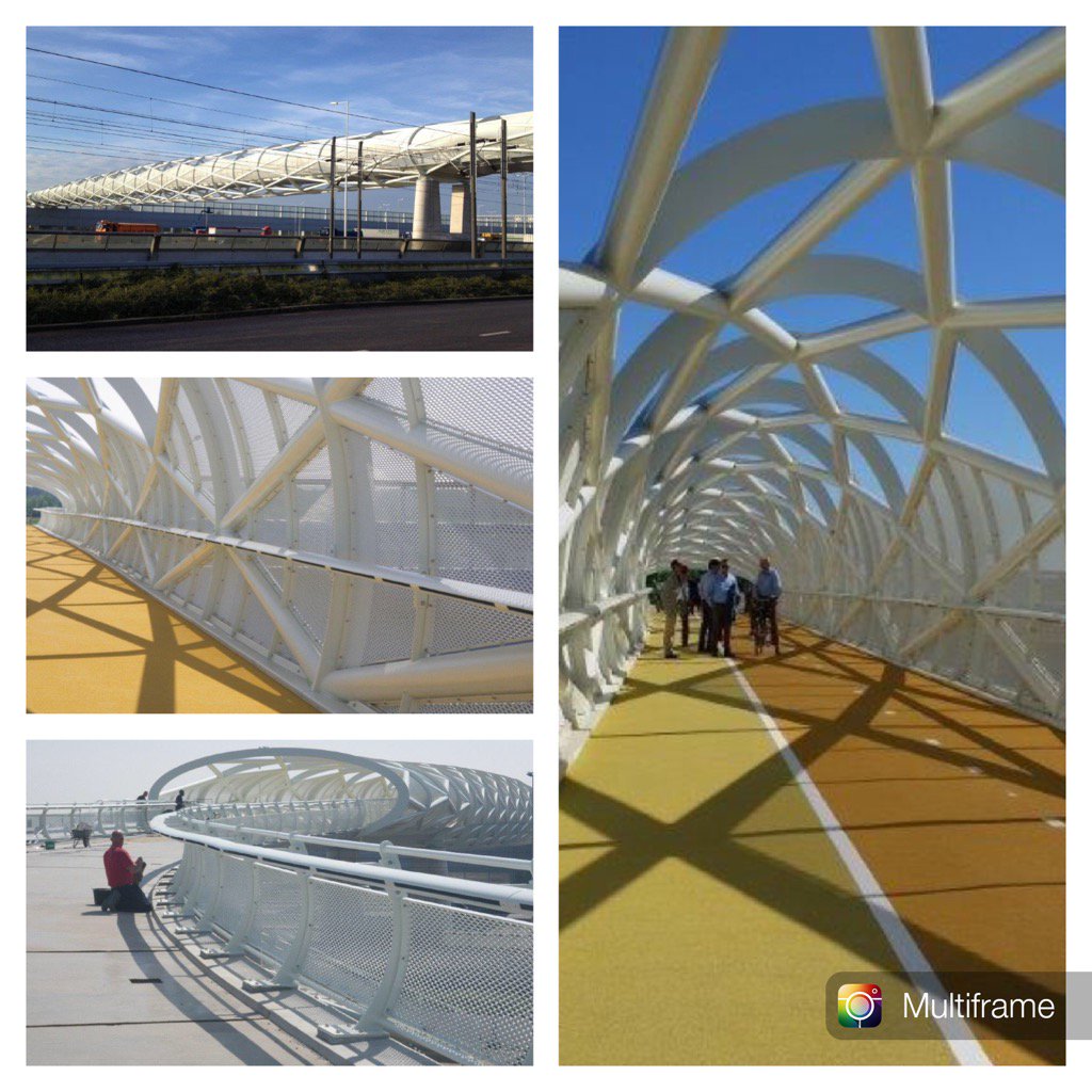 dijkman_karin's tweet photo. Fietsbrug De Groene Verbinding #Rotterdam. Mooie partij #strekmetaal! Prachtig resultaat! https://t.co/QT5s4Tgb44
