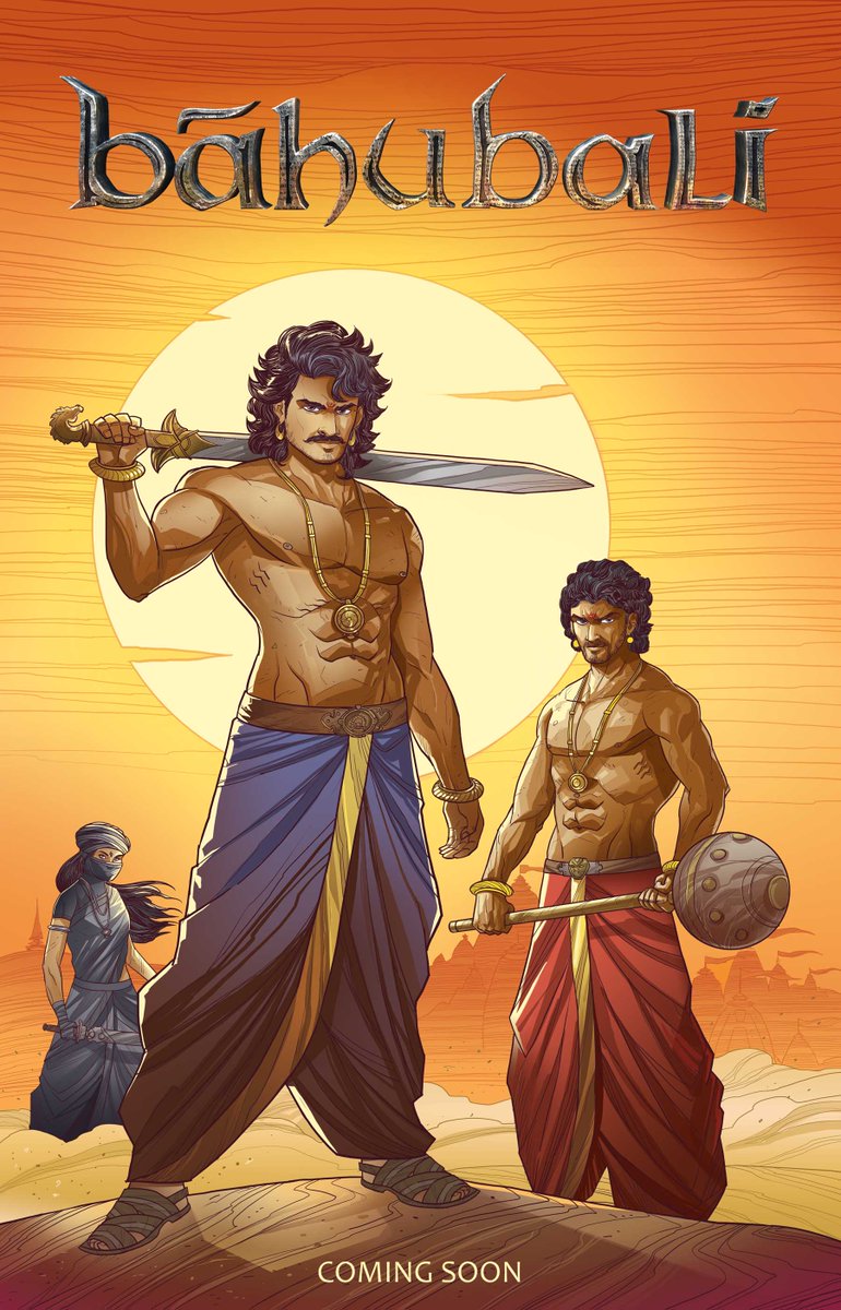 BaahubaliMovie's tweet photo. #BaahubaliComics - Our first offering to the fans from the world of #Baahubali. Check out the first look! https://t.co/Qz1kiV2m9h