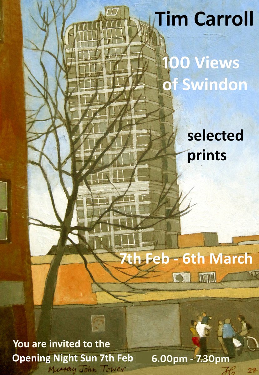 kasmaty's tweet photo. Why not come along to the Beehive this Sunday? There's an opening night for Tim Carroll's #100viewsofSwindon -6-7,30 https://t.co/k5gw7tEB1L