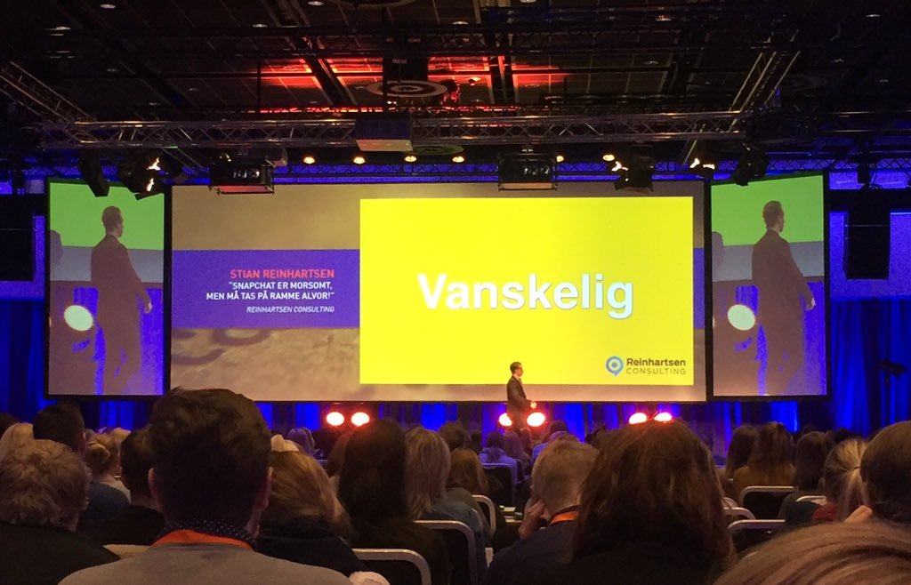 Snapchat er vanskelig sier <a href="/Stianrein/">Stian Reinhartsen</a> #copythat #somed2016