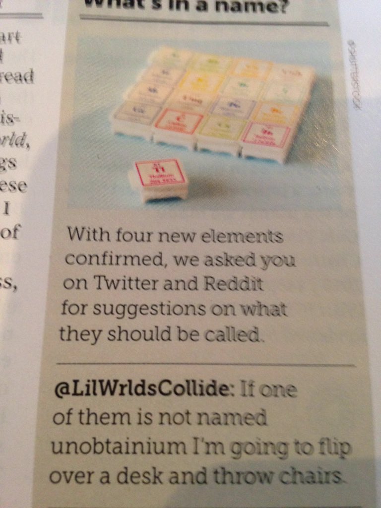 Chemistry World On Twitter Four New Elements Now