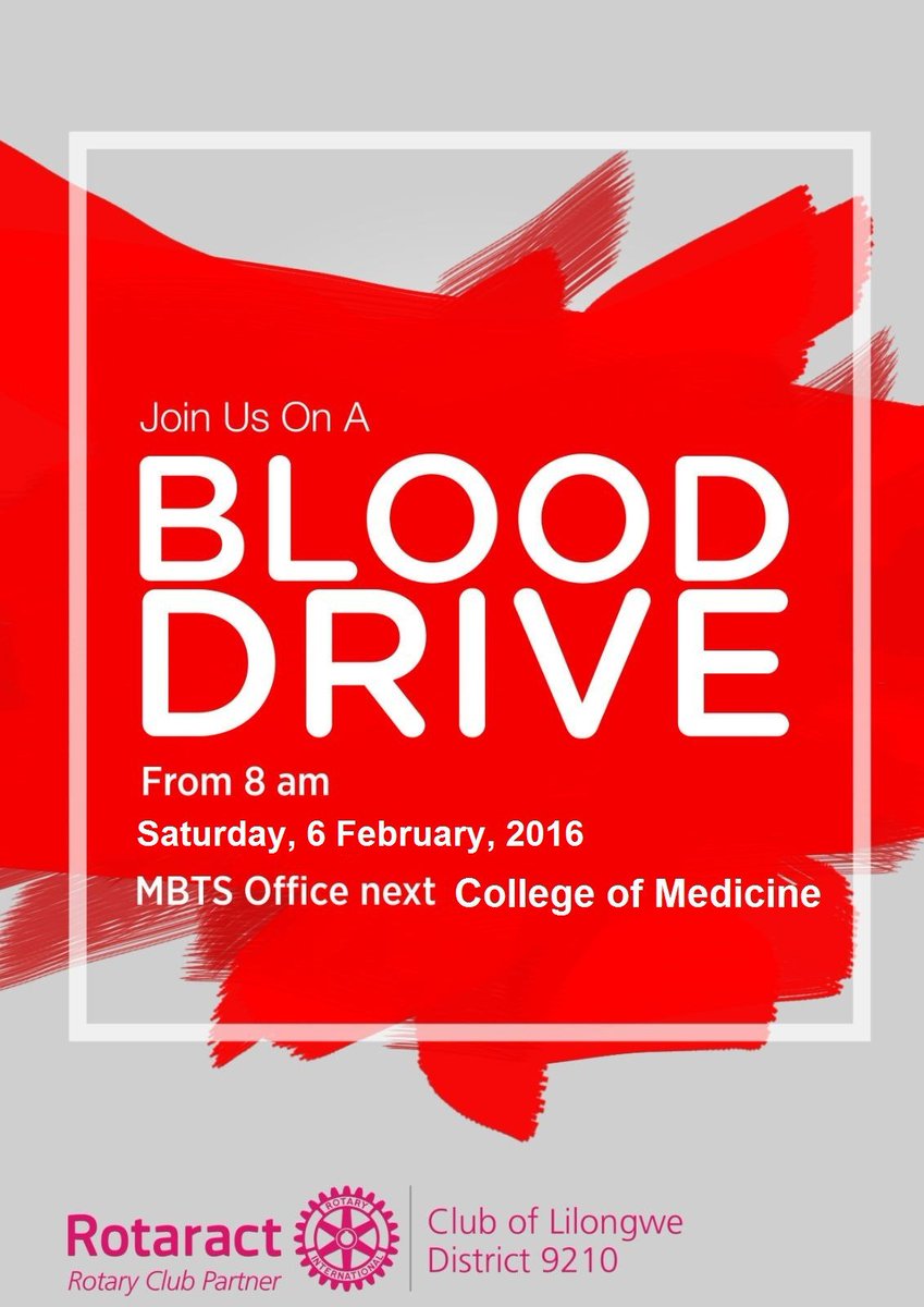 RotaractLL's tweet photo. Will you join us this Saturday? 
@_Nanzunga_ @1kwacha @TaddieH @Ntchisi_Duchess @TeeMo_Ntilo 
#BloodDate #SaveALife https://t.co/5HlpauDppJ