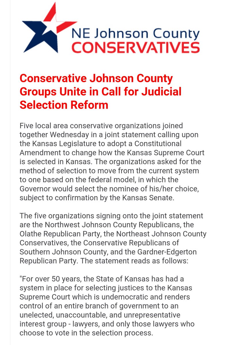 ksucats96's tweet image. 5 small JOCO #UltraCon groups call for #ObamaStyle Judicial Selection. 
#SpoilerAlert! They're going after #Gannon