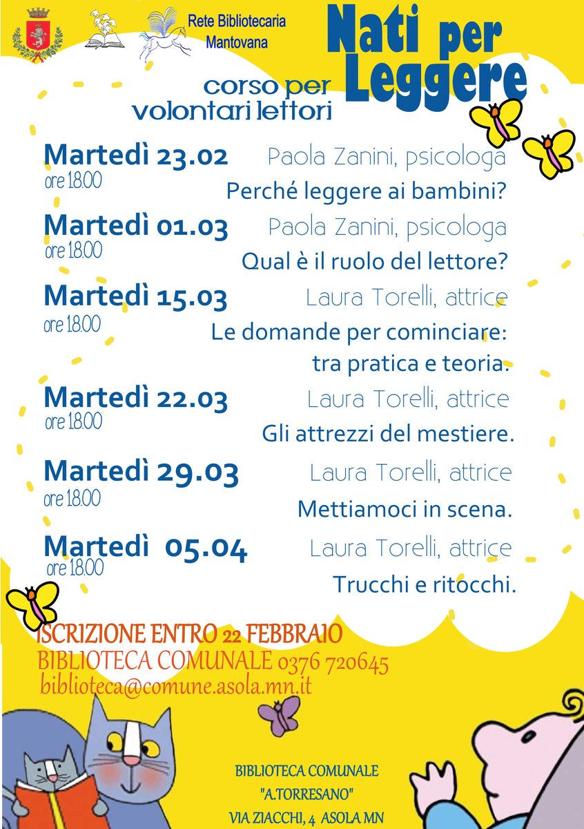 AsolaCultura's tweet photo. #Asola @NatiperLeggere Corso volontari lettori @ReteBiblioMN @Terredimantova @Mantova24 @bibliocast @PantaconTW https://t.co/5vN9U4mucX