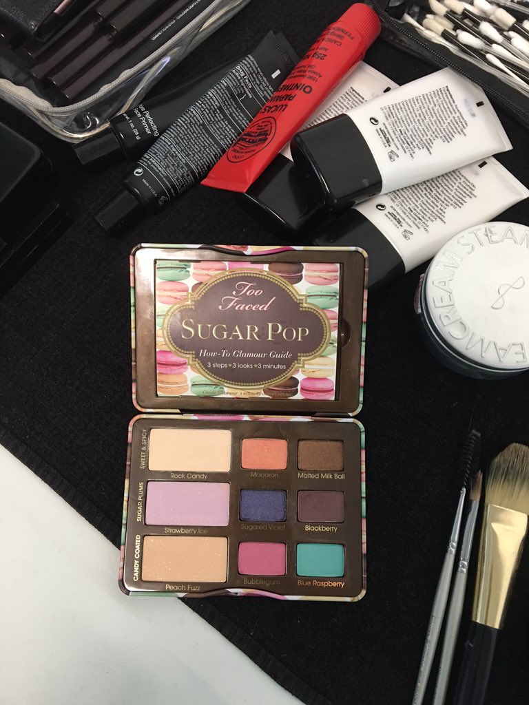 masteredhq's tweet photo. @JoLeversuch from #makeupmastered is using @TooFaced Sugar Pop palette on set today. #hairmastered https://t.co/Rk11utRiFH