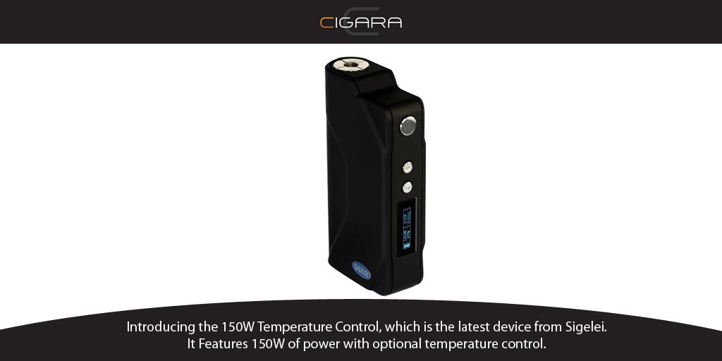 mycigara's tweet photo. Get 22% off this #Sigeli 150W TC mod. Order yours here https://t.co/0PM9iZo8DB #Mod #Vaping https://t.co/1dM8csmlOJ