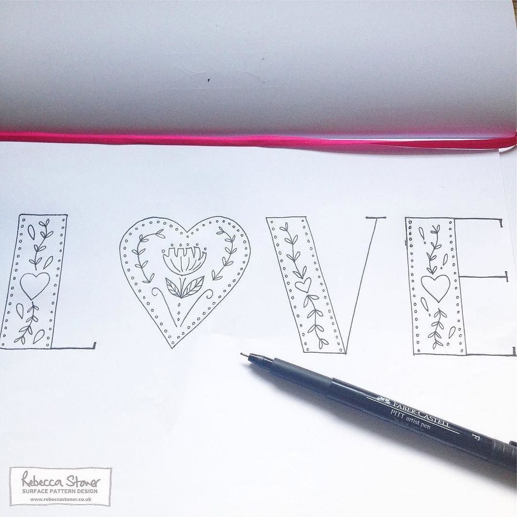 Rebecca_Stoner's tweet image. Wednesday morning lettering. Feeling the love! 💕  #valentines #handdrawnlettering #handdra… ift.tt/1VL33qN