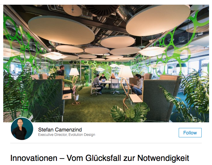 StefanCamenzind's tweet photo. #innovations and #smartworkplacedesign with successful examples in article on @LinkedInPulse https://t.co/d1zrgfMrwb https://t.co/VchFNLPFJB