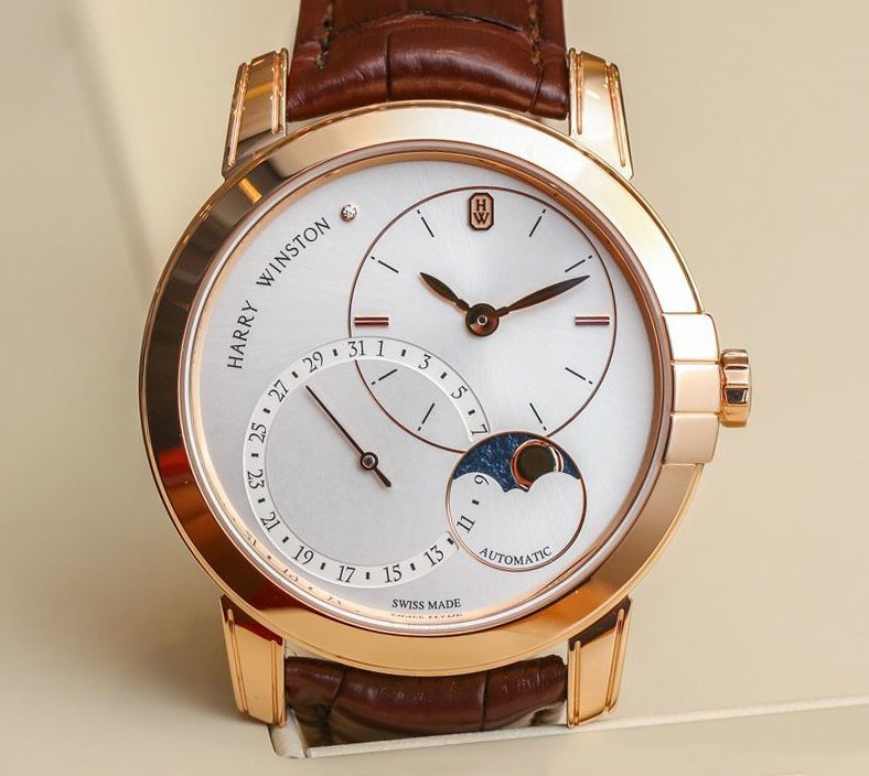 Harry Winston Midnight Date Moon Phase Automatic Watch Hands-On - by Rob Nudds ablogtowatch.com/harry-winston-… #luxury