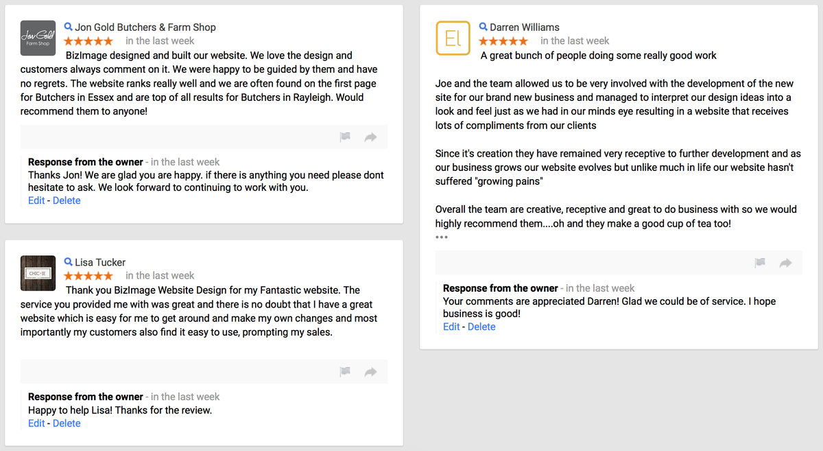 BizImageWeb's tweet image. Some great client reviews! #review #happy #clients #ClientTestimonial #website #webdesign #essex