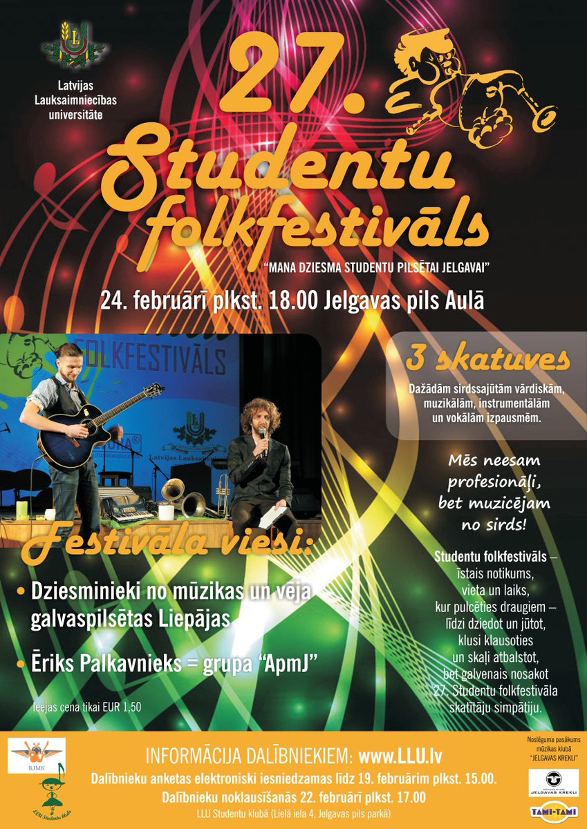 LLUSP's tweet photo. FOLKFESTIVĀLS 24.februārī! PIESAKIES!!! https://t.co/WSIqB4jOOj IEPAZĪSTIES un UZZINI! https://t.co/UX6PL0TKNh https://t.co/sPOz2rmKfF