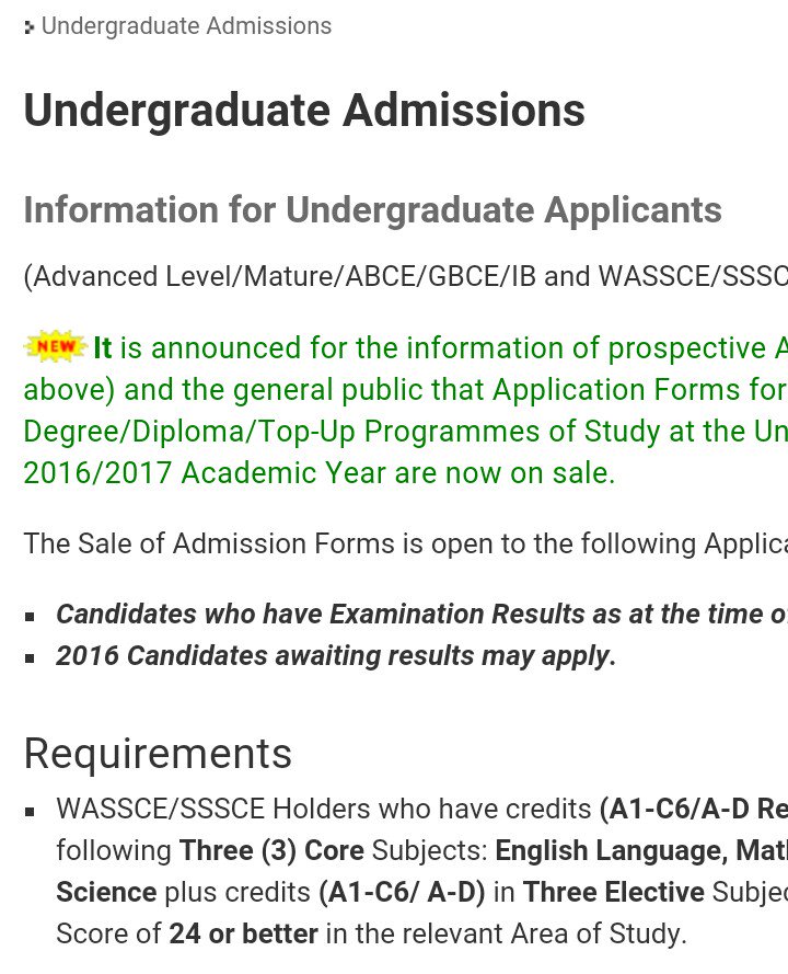 Dropynknust On Twitter Knust Releases 2016 2017 Admission Forms