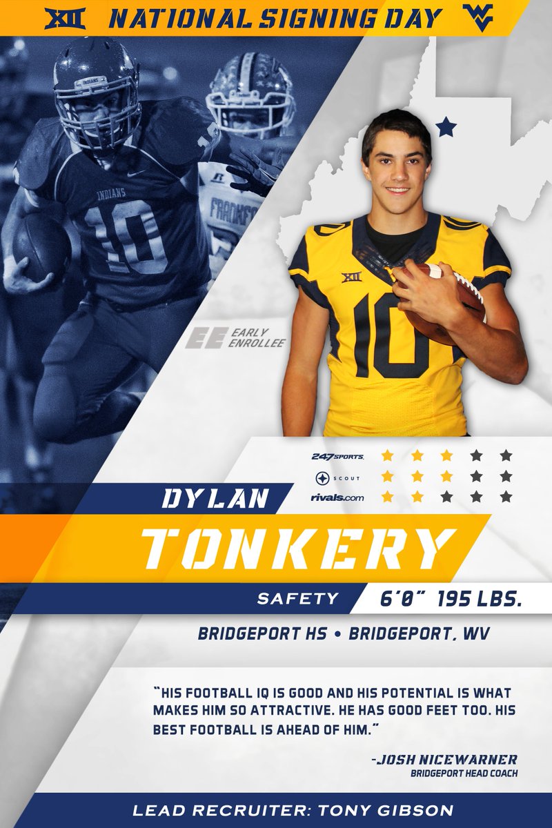 Holgorsendana's tweet photo. Mountaineer nation welcome 2016 commitment &amp; early-enrollee Dylan Tonkery to the football team https://t.co/5UzOBXFie2