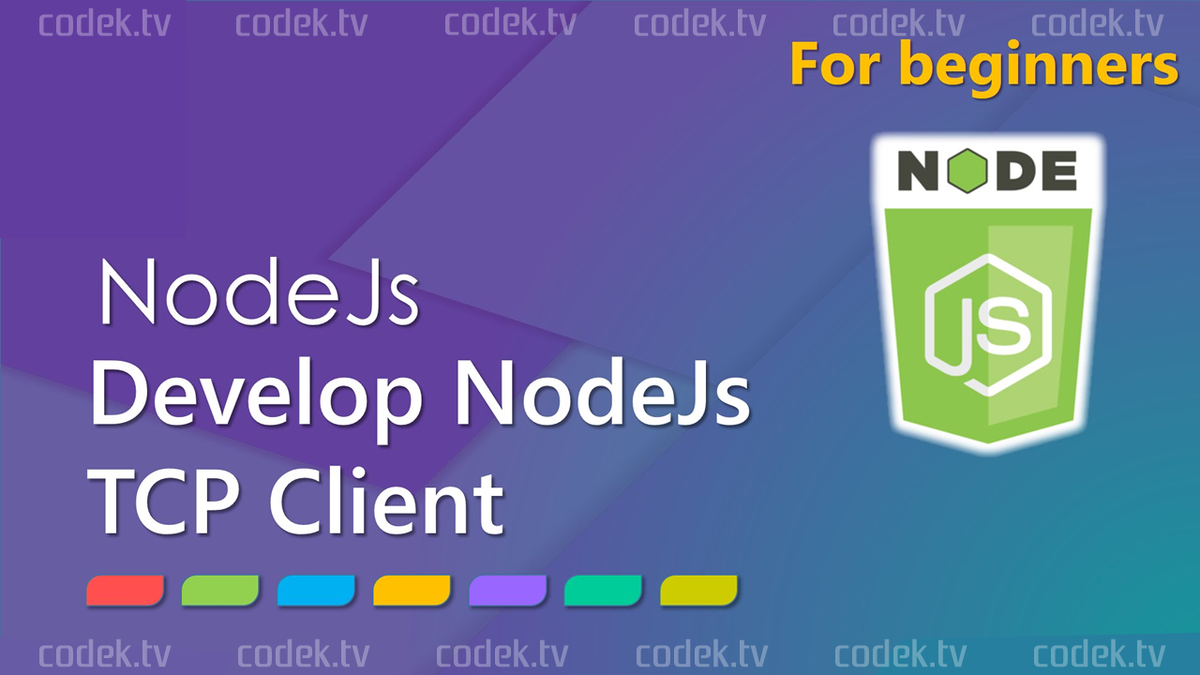 im_a_developer's tweet image. Node Js: Develop TCP Client (Network)
codek.tv/7539   

#learnnodejs #nodejsserver #nodejs #nodejstutorial