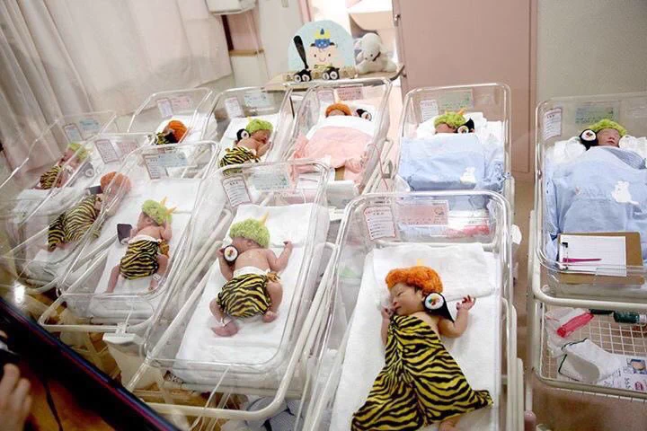 ２月３日節分の日、ユーモア満点の産婦人科が赤ちゃんをコスプレした結果・・♡