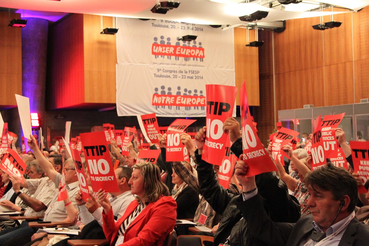 EPSUnions's tweet photo. EPSU welcomes call 4 full excl of #publicservices frm #TiSA &amp; "gold standard" in trade deals https://t.co/P2B5dA5kMi https://t.co/c2UKUAx15u