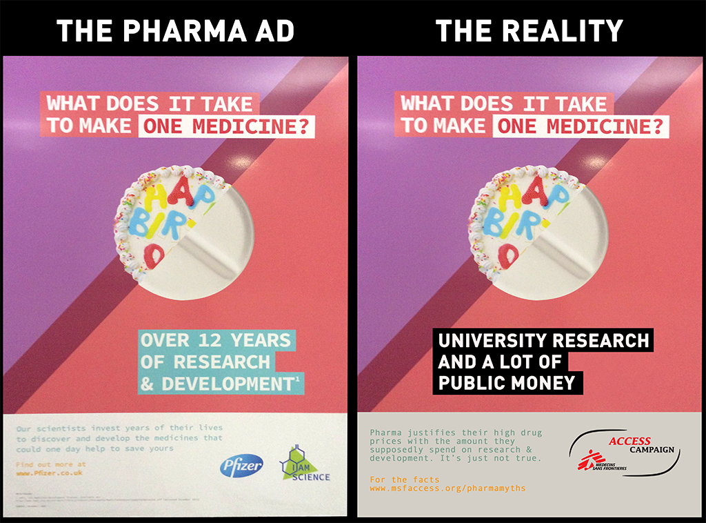 Claudia_Blume's tweet photo. MSF debunks "facts" in @pfizer ads attempting to mislead public on R&amp;D costs  https://t.co/cAI74mD2H5 #pharmamyths https://t.co/ZRQSqjjjn0