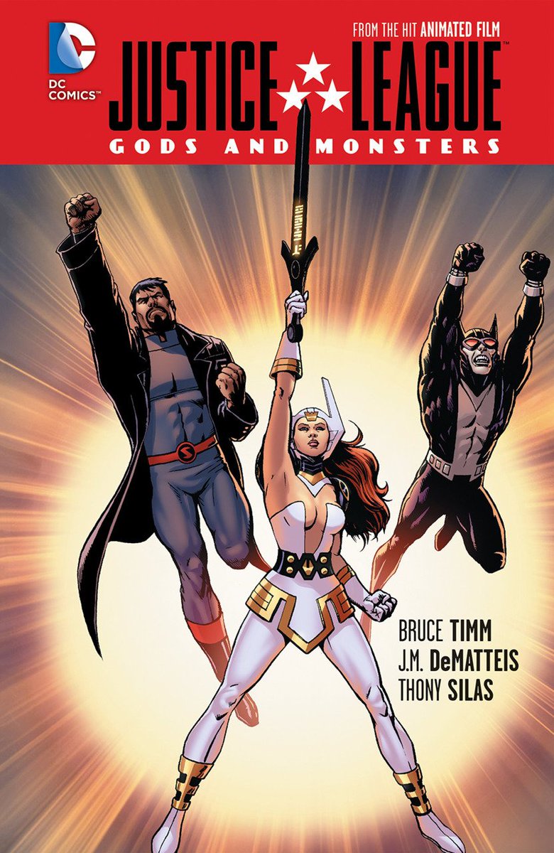 worldsfinest's tweet photo. The "Justice League: Gods and Monsters" comic series arrives in a new hardcover edition, now available! #jlgam https://t.co/2r3Qhc5d6A