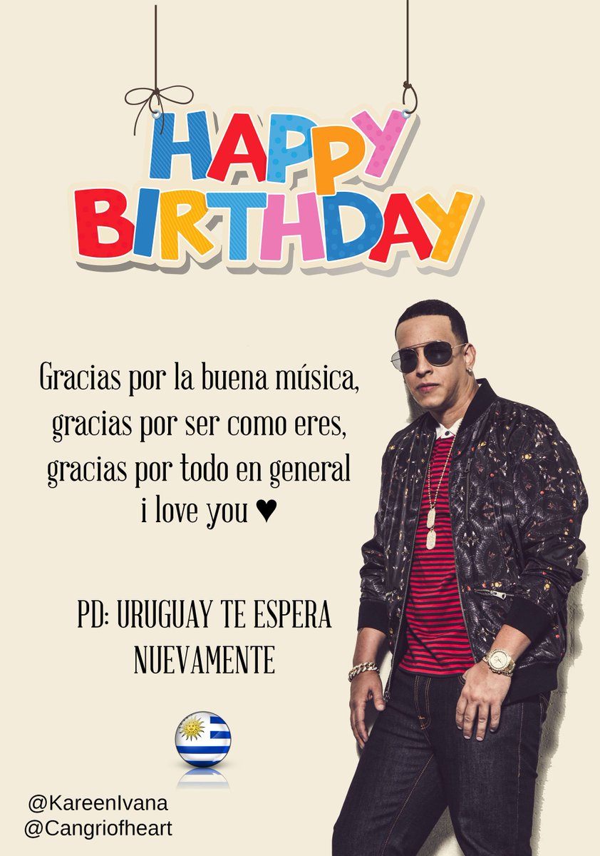 CangriForever16's tweet photo. @daddyyankee #HappyBirthdayDaddyYankee Desde Uruguay @DYarmy_Uruguay te esperamos este año jefe, Salud &amp; Vida! https://t.co/YsoYQxRpWZ