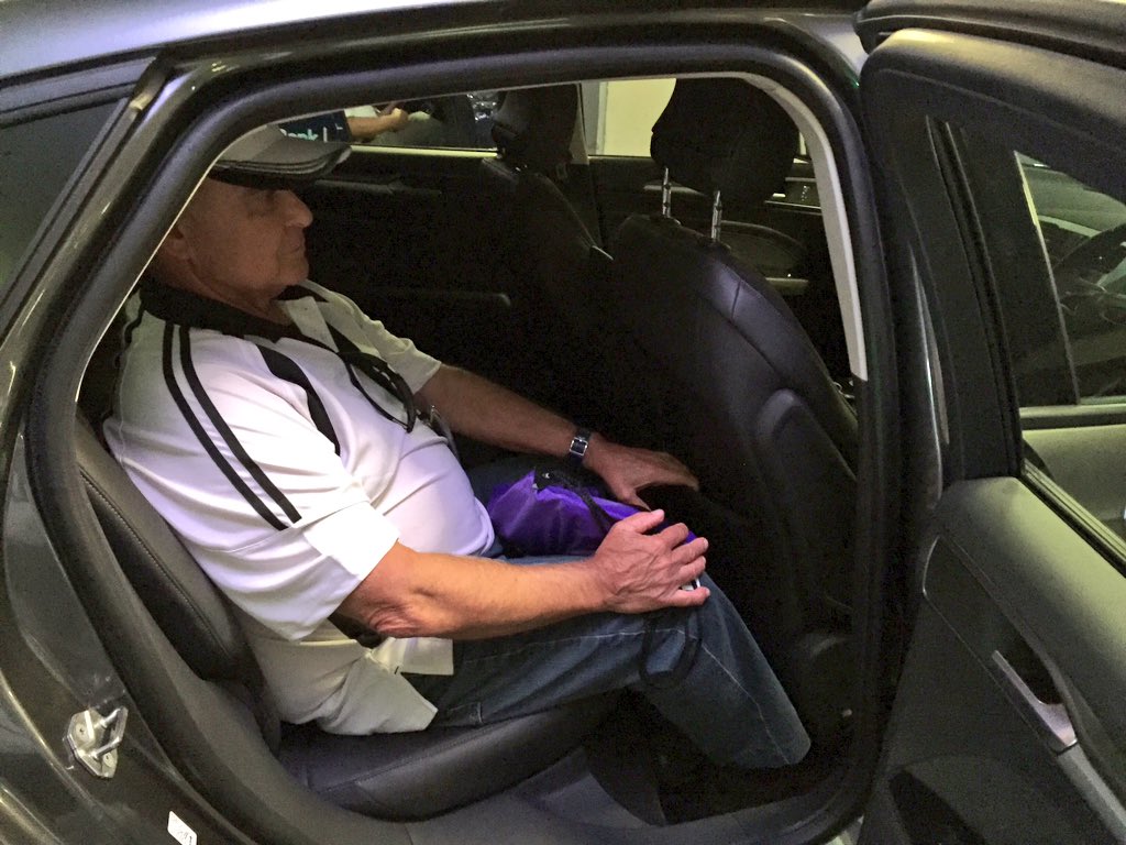 SAGMJ's tweet photo. So, what do you think of the @FordSouthAfrica Fusion's rear legroom? Jury member testing it out #WesBankCOTY https://t.co/jAwWo8ZeOm