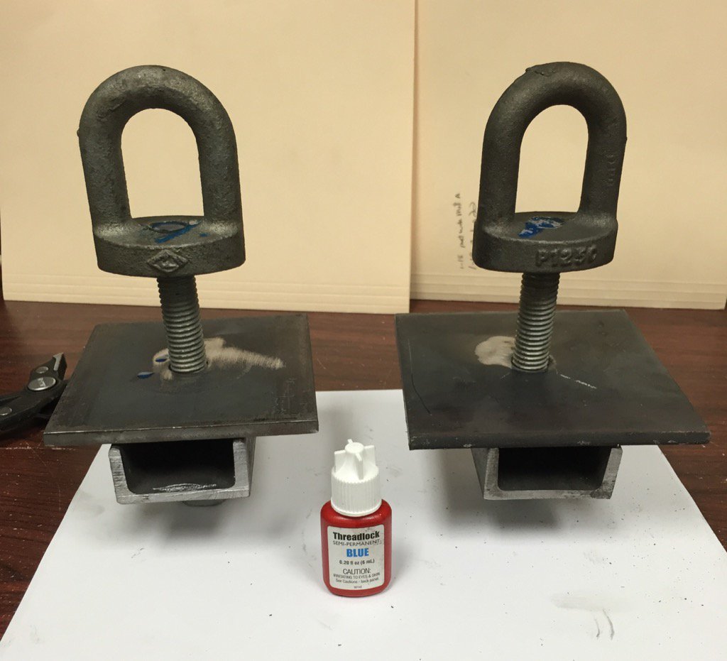 billwestrick's tweet photo. Two new eye bolt connectors for our #pipeslider #anw8 #wgp https://t.co/zHNP6Y1X4J