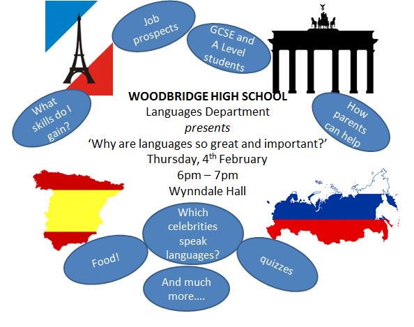 MFL dept. presents 'Why Are Languages So Great'  tmr at 6-7 @WHS_Russian @WHS_French @WHS_German #MFL #languages RT