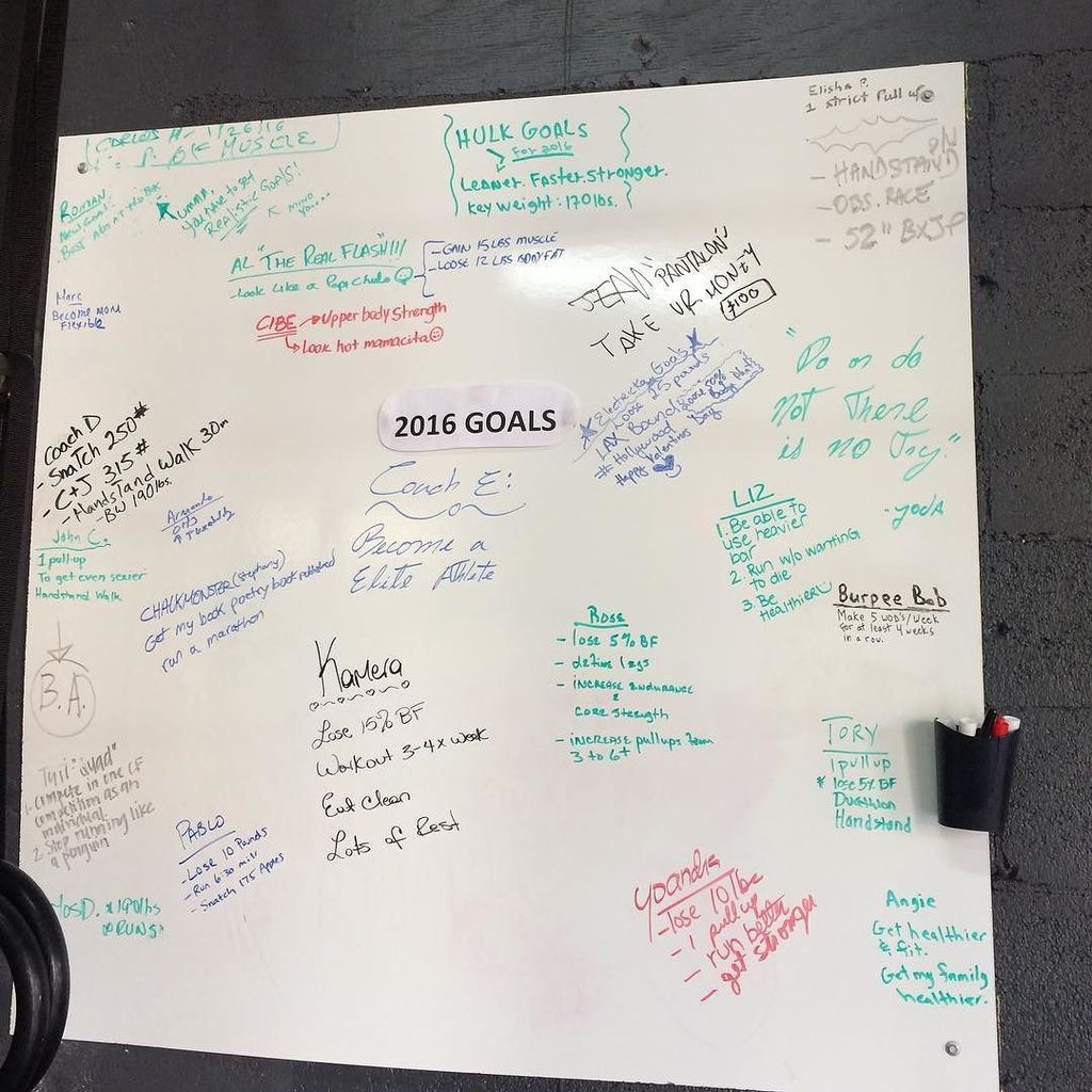 RareBreed_Fit's tweet photo. Set your goals for #2016 and write them down!! #rarebreedcrossfit #teamRBCF #goals #newyear #smashgoals https://t.co/bBlDGujpK7