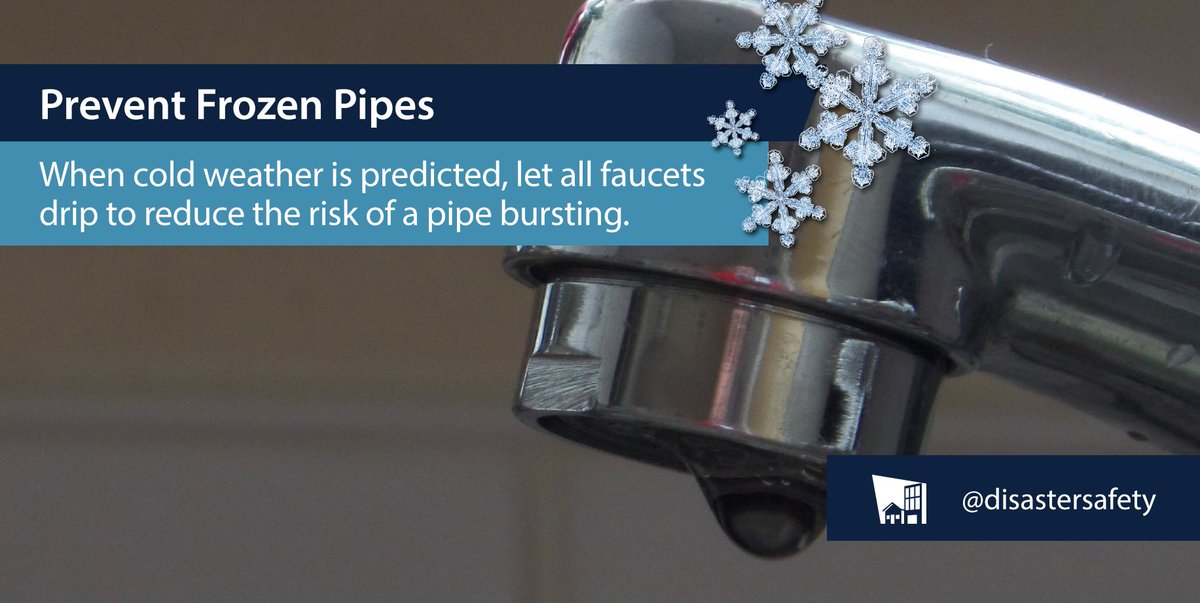 Expecting a freeze? Let faucets drip to relieve pressure and reduce the risk of a burst pipe bit.ly/208Pv9M