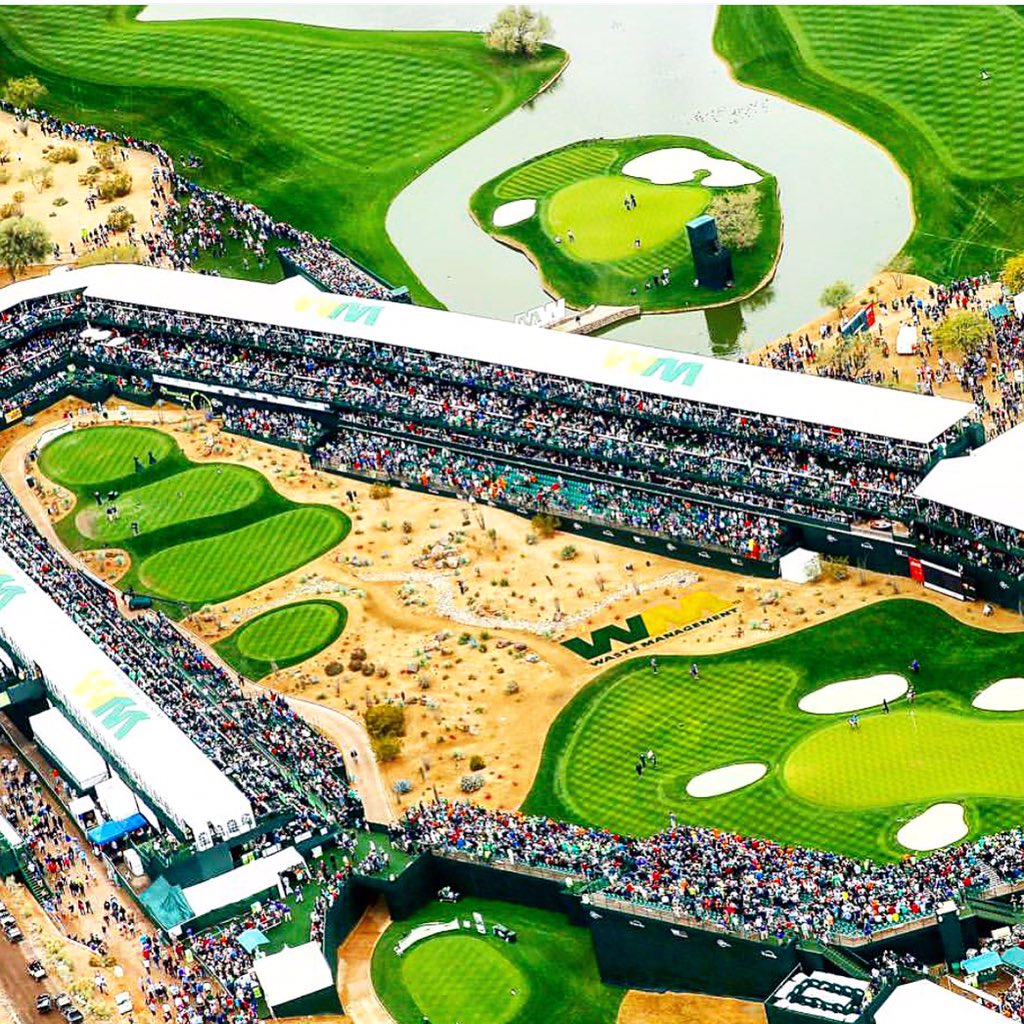 golfpadgps's tweet image. This is number 16 at the Waste Management Open in Scottsdale, AZ... Professional golf's LOUDEST hole.