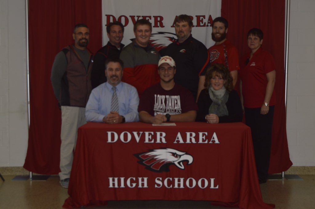 Matt Farr signing an NLI to play football at Lock Haven University!