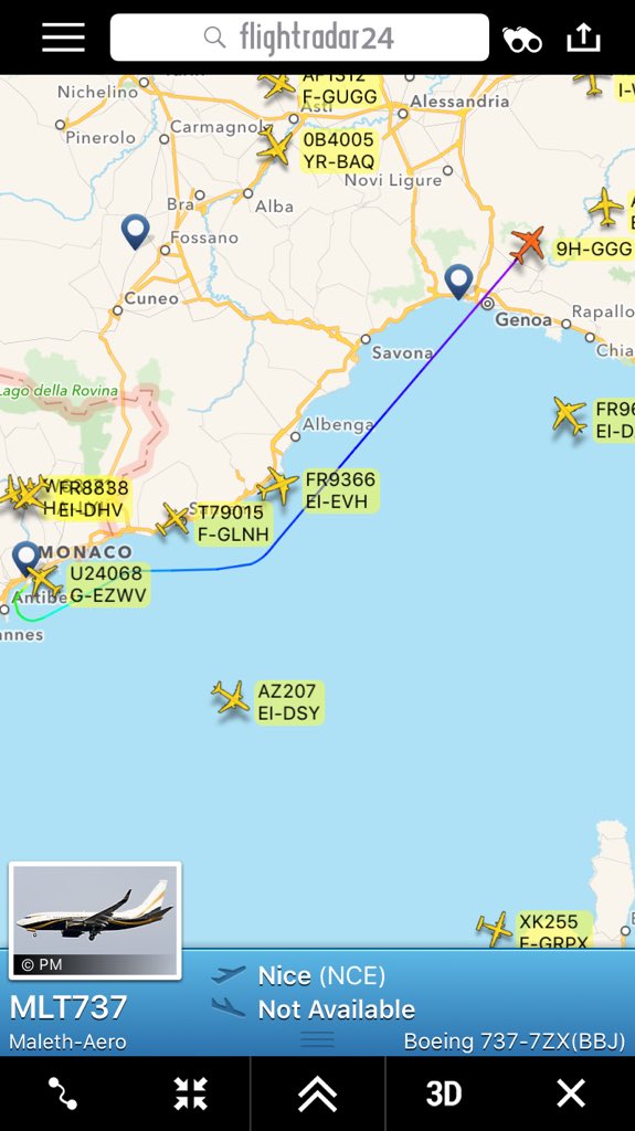 Our BBJ on the move earlier ✈️