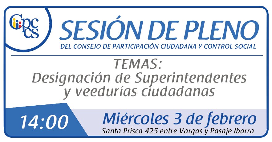 superbancosEC's tweet photo. Los invitamos a seguir en vivo la sesión del pleno del @CPCCS :  https://t.co/FYObOEOpcq https://t.co/tfTTsv2PcW
