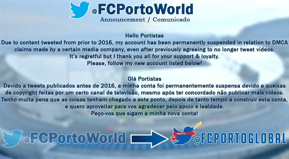 FCPortoGlobal's tweet image. FCPortoWorld Announcement / Comunicado: