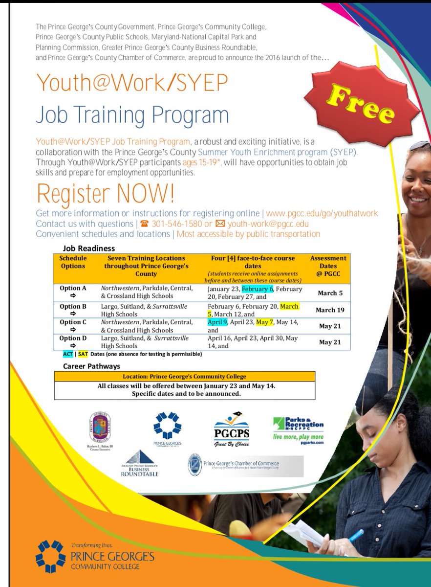 TNI_GO's tweet photo. Job Training Opportunity for Prince George's County Youth. Register now. @pgcps @PGParents @p https://t.co/7LOHCjECce