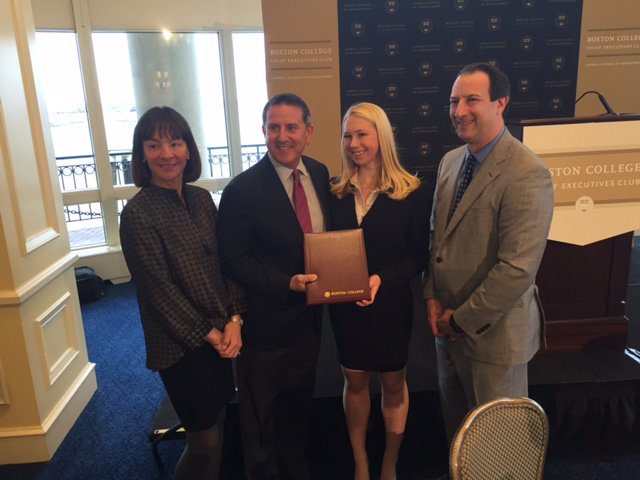 #TargetCEO Brian Cornell and <a href="/BCCEOClub/">BC's Chief Exec Club</a> members congratulate recipient of <a href="/Target/">Target</a> 4-year scholarship.