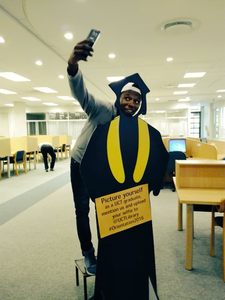 LaurenVanHaght's tweet photo. Take you pre-graduation photo in @UCTLibrary #uctcommerce2016 #uctfreshers #UCTFreshersAdvice https://t.co/q4tflC8X1Y