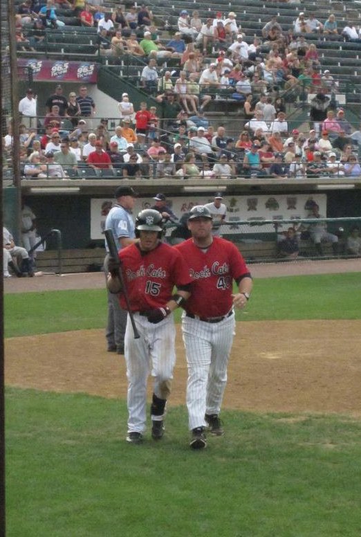 damonkimble's tweet photo. @NoDakTwinsFan Joe Benson getting tossed in last AB w/ @RockCats before call-up. #rootingforjoe https://t.co/T1zA5AK6e8