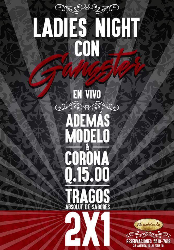FanClubGangster's tweet photo. ¿Listas chicas?
Hoy toca party con @gangstergt   @barcandelaria y su #LadiesNight
Avísenle a sus amigas 😎🙌 https://t.co/pvH3pJUVn9