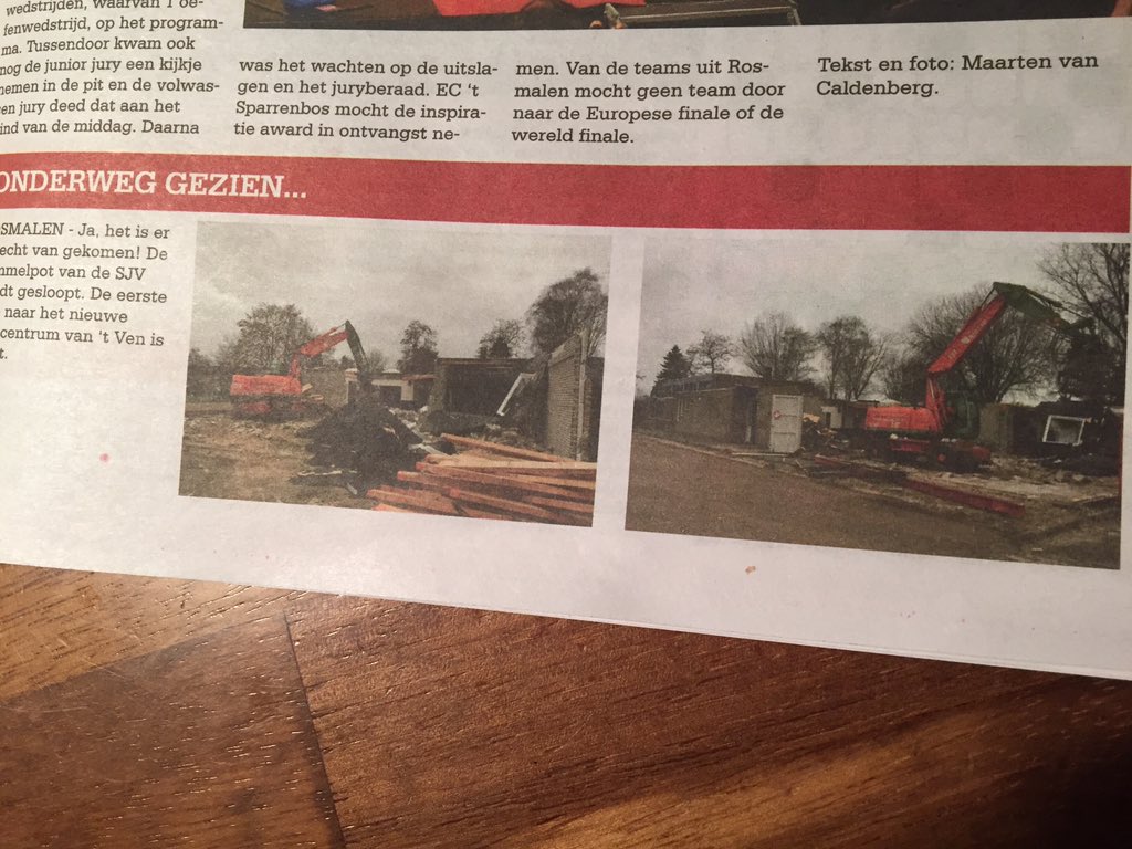 Wel een momentje 😢 gebouw de Spuldoos <a href="/SJVRosmalen/">SJV Rosmalen</a> is niet meer. Op naar een mooie nieuwe plek met <a href="/kctVen/">kctVen</a> #rosbode